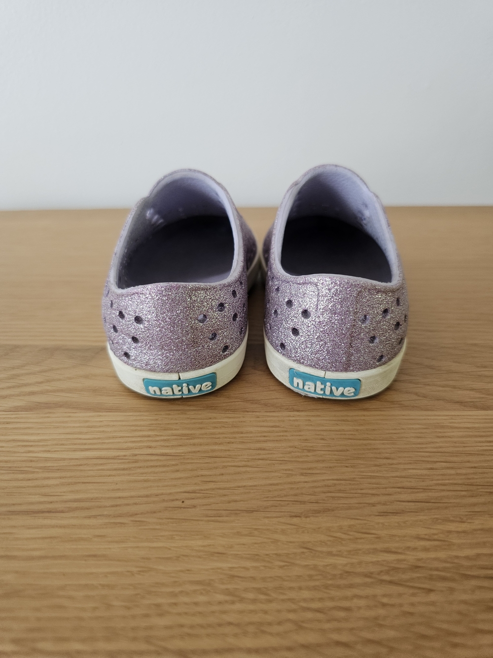 Native Jefferson Kids Toddler Slip-On Glitter Lavender Sandals Water Shoe Size 7 - Picture 4 of 6